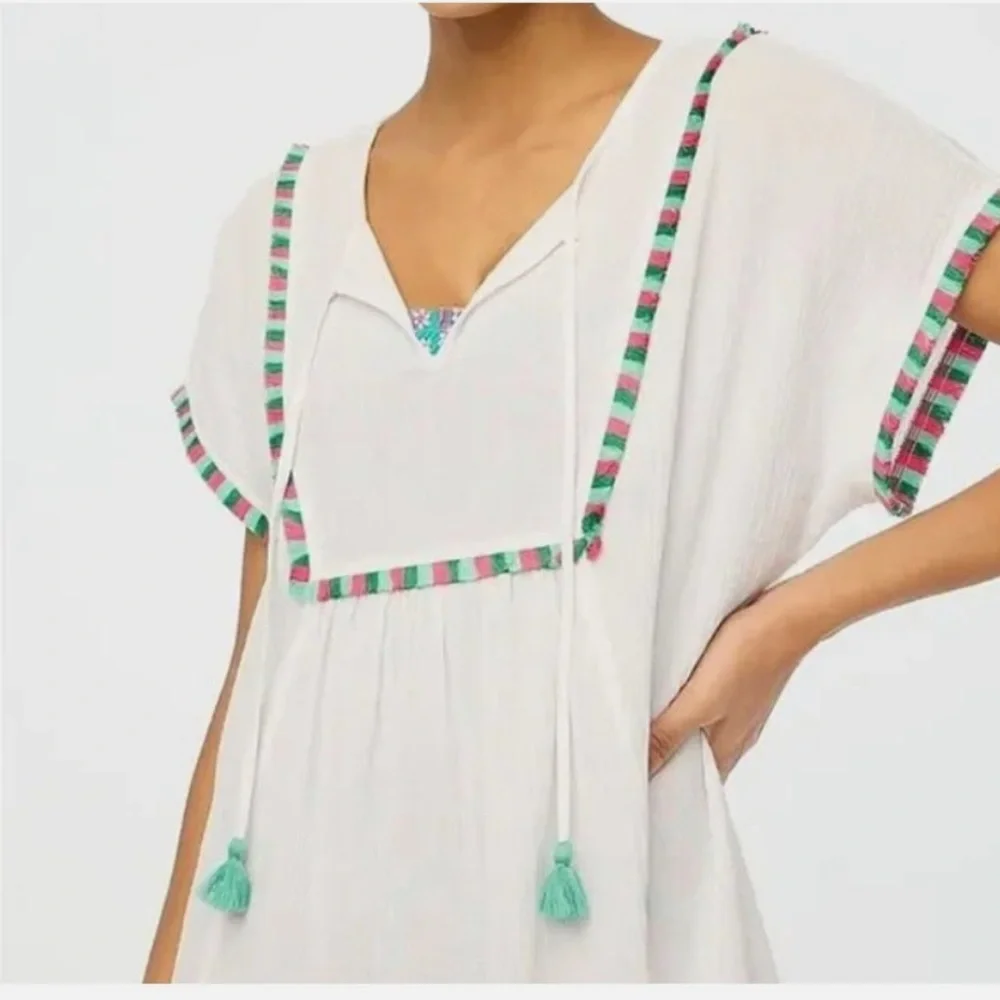 J. Crew Fringe Beach Tunic Cotton Cover-Up - Picture 2 of 7